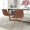 Flash Furniture 2 Pk 18 Inch Light Brown LeatherSoft Dining Chairs ET-ER18345-18-LB-GG - alternate 1